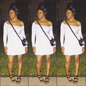 Gray Off The Shoulder Skater Dress!